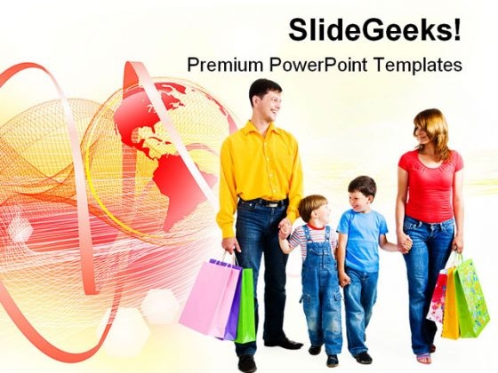 Shopping Family PowerPoint Templates And PowerPoint Backgrounds 0511