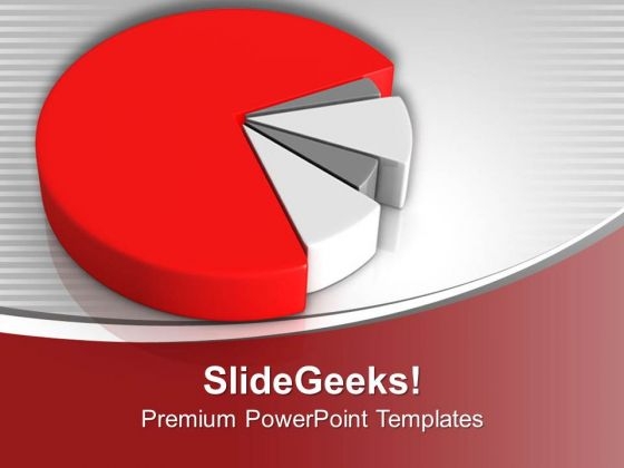 Show Business Strategy By Pie Chart PowerPoint Templates Ppt Backgrounds For Slides 0513