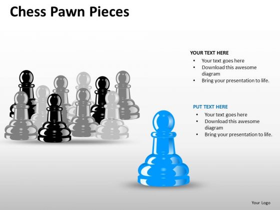 Show Team With Chess Pawn Pieces PowerPoint Slides And Ppt Diagram Templates