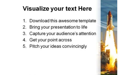 Shuttle Launch Technology PowerPoint Themes And PowerPoint Slides 0311