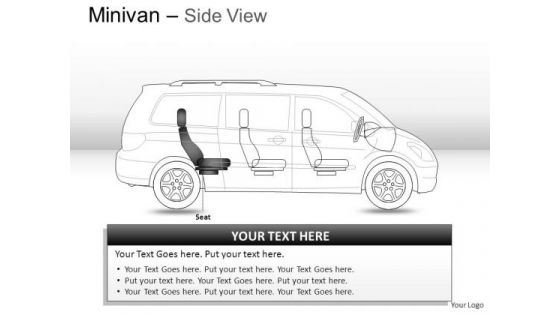 Sideview Green Minivan Side View PowerPoint Slides And Ppt Diagrams Templates