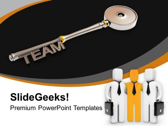 Silver Team Key Business Teamwork PowerPoint Templates Ppt Backgrounds For Slides 0313
