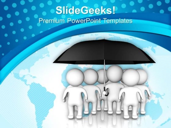 Single Cover Protect People Globaly Insurance PowerPoint Templates Ppt Backgrounds For Slides 0413