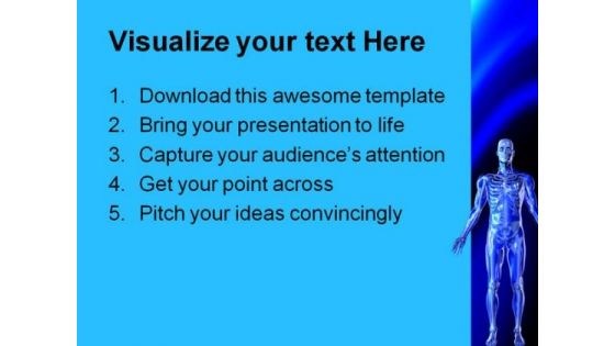 Skeleton Science PowerPoint Template 0610