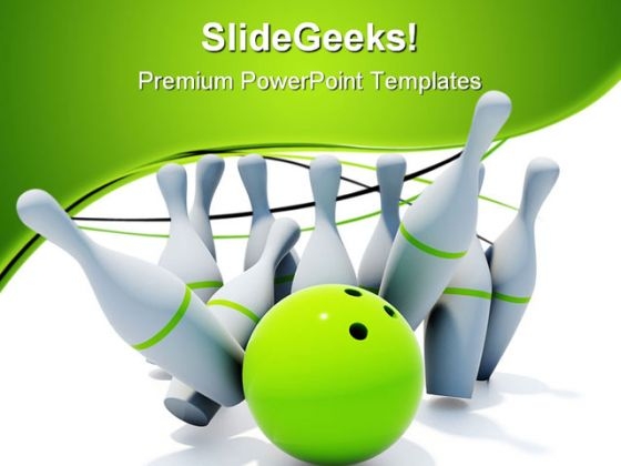 Skittles For Bowling Game PowerPoint Templates And PowerPoint Backgrounds 0711