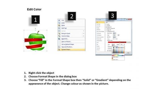 Slices And Merged Apples PowerPoint Slides And Ppt Diagram Templates