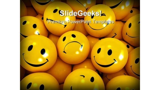 Smile Emotions Shapes PowerPoint Template 0910
