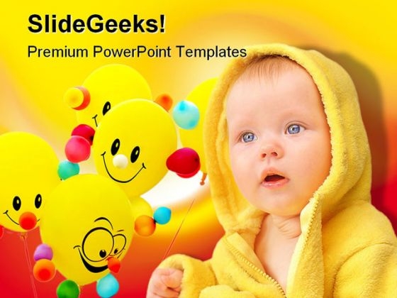 Smiley Child Baby PowerPoint Themes And PowerPoint Slides 0411