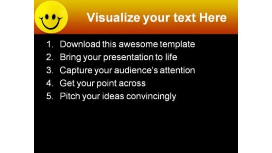 Smiley Face Shapes PowerPoint Backgrounds And Templates 0111