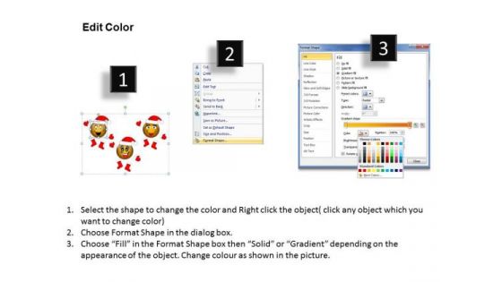 Smiley Face Wishing Merry Christmas On Eve Circuit Design PowerPoint Templates