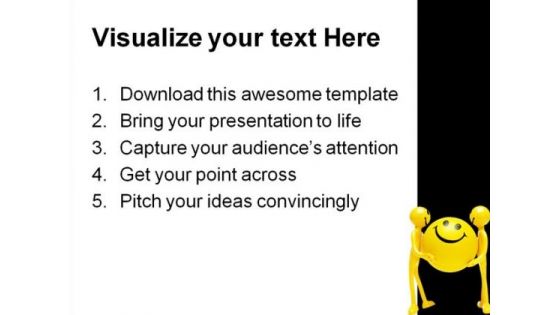 Smiley Figures People PowerPoint Template 1110