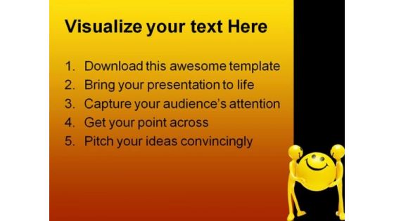 Smiley Figures People PowerPoint Template 1110