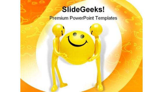 Smiley Figures People PowerPoint Template 1110