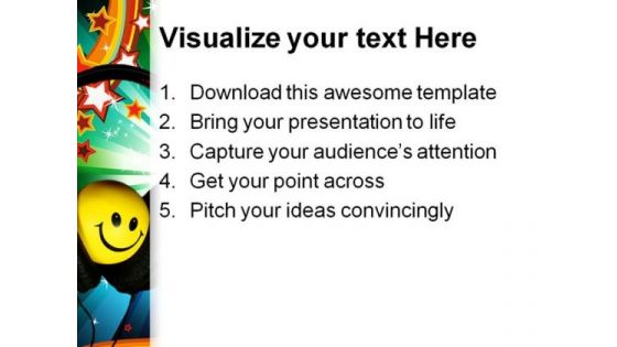 Smiley Music Abstract PowerPoint Templates And PowerPoint Backgrounds 0211