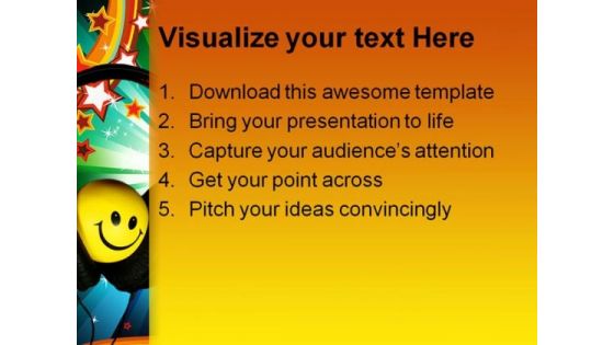 Smiley Music Abstract PowerPoint Templates And PowerPoint Backgrounds 0211