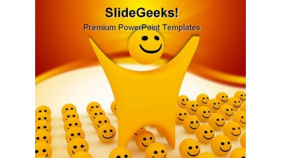 Smiley Shapes PowerPoint Themes And PowerPoint Slides 0211