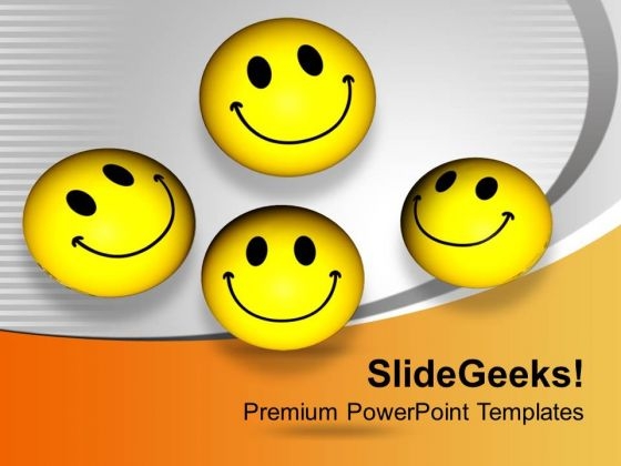 Smileys With Happy Face Joy Peace PowerPoint Templates Ppt Backgrounds For Slides 0313