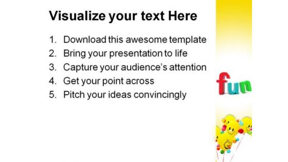 Smiling Colorful Balloon Entertainment PowerPoint Templates And PowerPoint Backgrounds 0411
