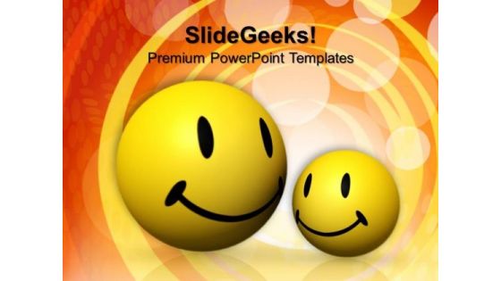Smiling Emoticons Friendship PowerPoint Templates And PowerPoint Themes 0812