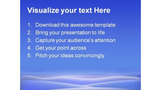 Snow Aurora Background PowerPoint Template 0910