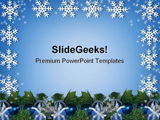 Snowflakes Christmas Festival PowerPoint Templates And PowerPoint Backgrounds 0611