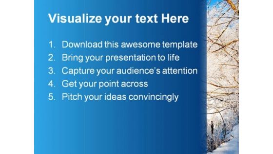 Snowy Winter Beauty PowerPoint Background And Template 1210