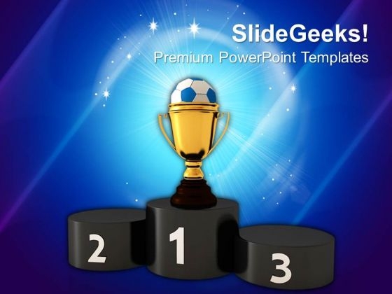 Soccer Trophy And Podium Competition PowerPoint Templates And PowerPoint Themes 1012