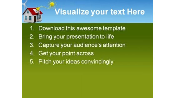 Solar Energy Science PowerPoint Template 0910