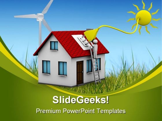 Solar Energy Science PowerPoint Template 0910