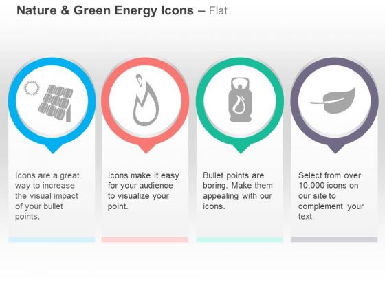 Solar Plant With Cylinder And Leaf For Green Energy Ppt Slides Graphics