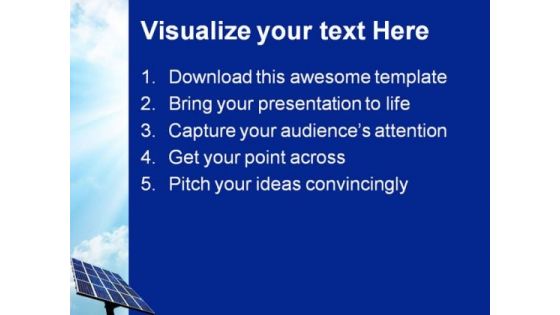 Solar Power Panel Technology PowerPoint Templates And PowerPoint Backgrounds 0811