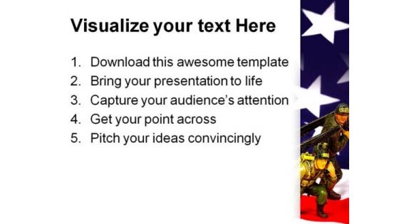 Soldiers Americana PowerPoint Template 1010