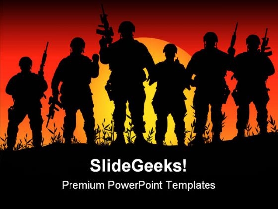 Soldiers Army Youth PowerPoint Templates And PowerPoint Backgrounds 0711