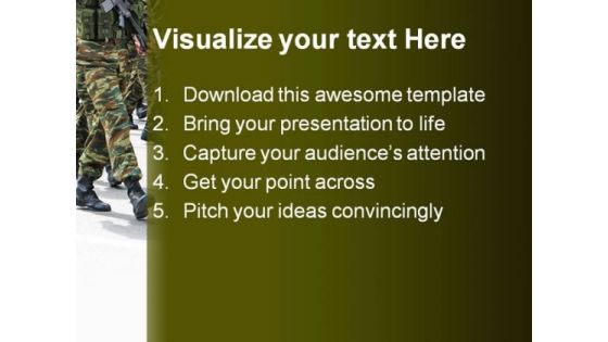 Soldiers People Americana PowerPoint Template 1110
