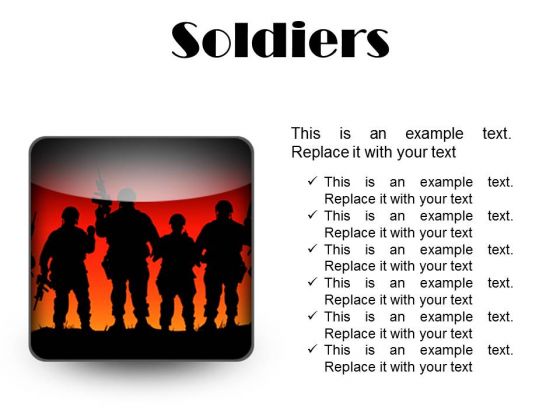 Soldiers Youth PowerPoint Presentation Slides S