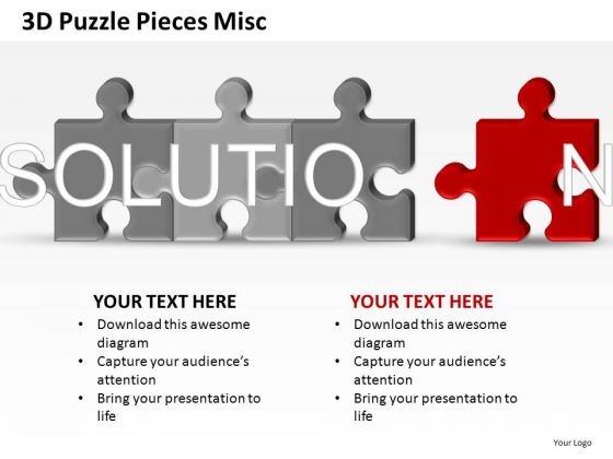 Solution 3d Puzzle PowerPoint Slides