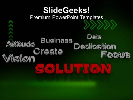 Solution At Forefront Dedication Business PowerPoint Templates Ppt Backgrounds For Slides 0113