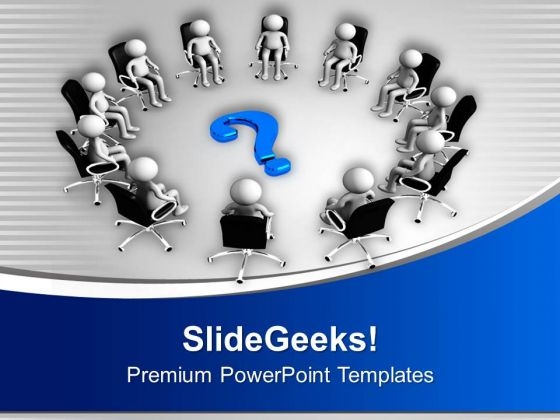 Solution Finding Business Meeting PowerPoint Templates Ppt Backgrounds For Slides 0413
