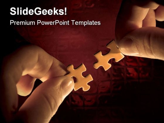 Solution Puzzle People PowerPoint Template 0810