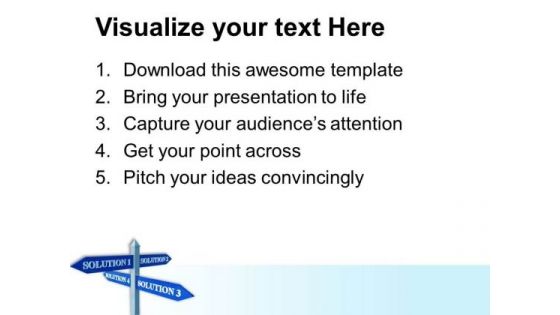 Solution Signpost Business PowerPoint Templates And PowerPoint Themes 0512