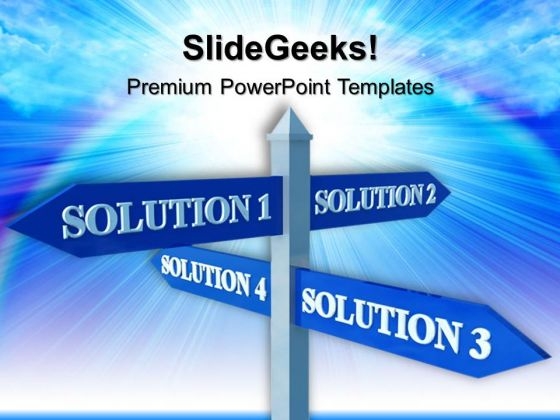 Solution Signpost Business PowerPoint Templates And PowerPoint Themes 0512