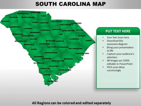 South Carolina PowerPoint Maps
