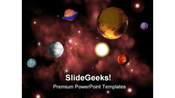 Space Earth PowerPoint Template 0610