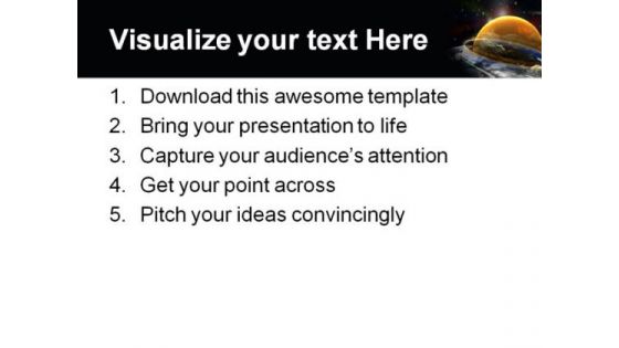 Space Route Globe PowerPoint Template 0610