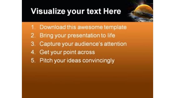 Space Route Globe PowerPoint Template 0610