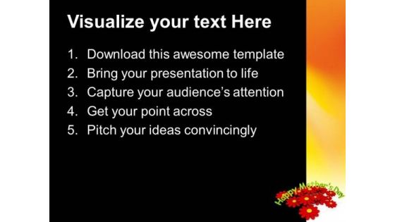Special Mothers Day With Blooming Flowers PowerPoint Templates Ppt Backgrounds For Slides 0513