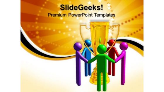 Spectrum Trophy Success PowerPoint Templates And PowerPoint Themes 0712