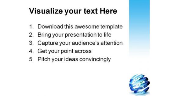 Spiral Planet Globe PowerPoint Template 1110