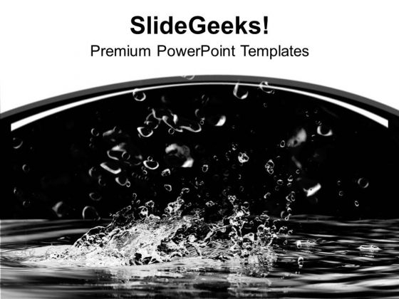 Splash And Water Droplets Abstract Background PowerPoint Templates Ppt Backgrounds For Slides 0413