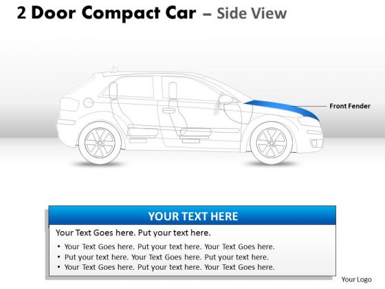 Sport Tires 2 Door Blue Car Side PowerPoint Slides And Ppt Diagram Templates